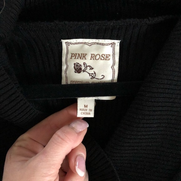 Fitted Knit Flattering MD Black Dress - Picture 3 of 7